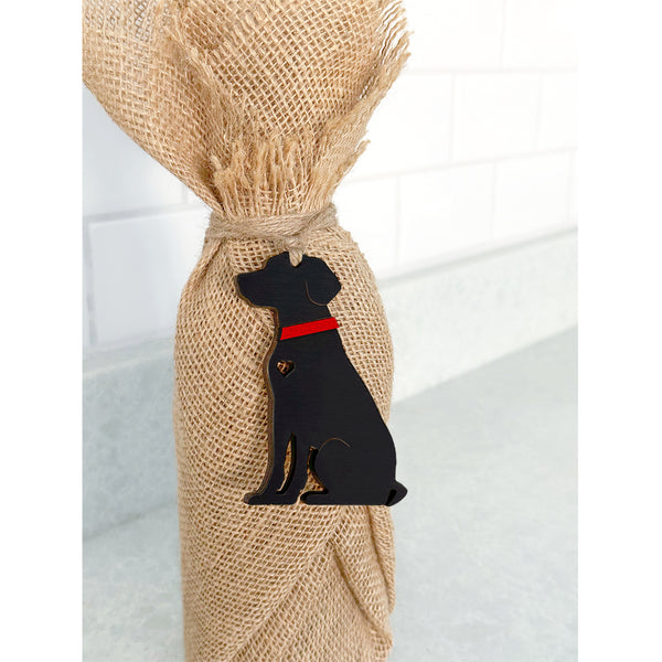Custom Black Lab Gift Tag Ornament