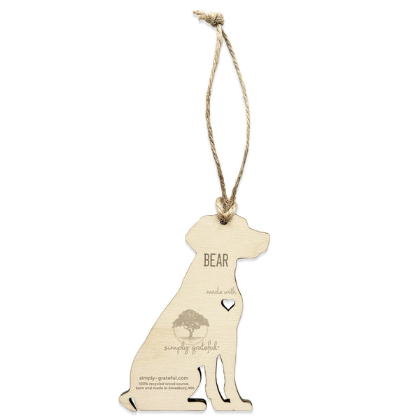 Custom Black Lab Gift Tag Ornament
