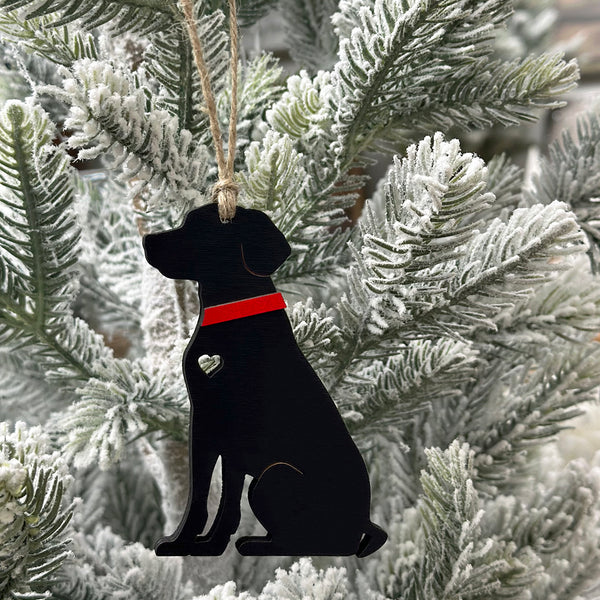 Custom Black Lab Gift Tag Ornament