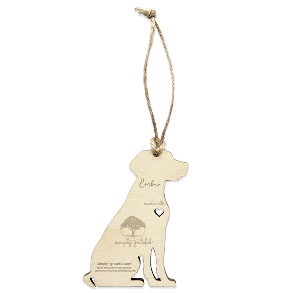 Custom Black Lab Gift Tag Ornament