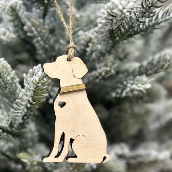 Custom Golden Lab Gift Tag Ornament