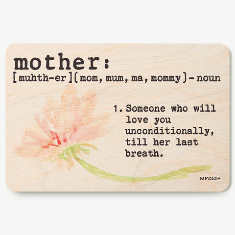 Mother ~ Definition Postcard