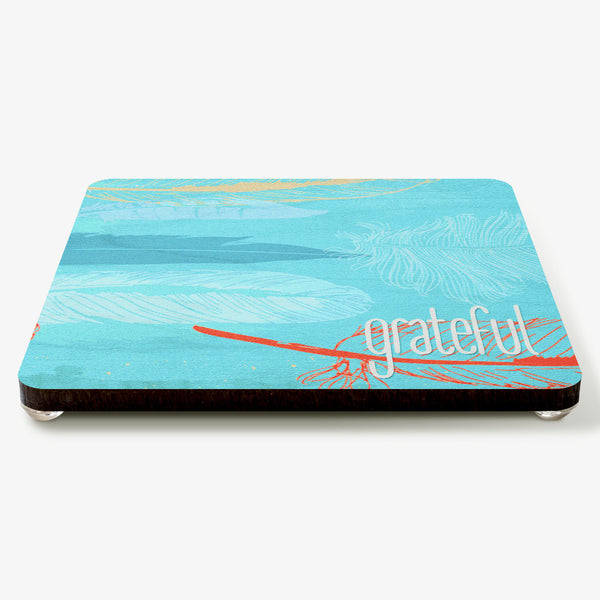 Grateful ~ Feathers Coaster