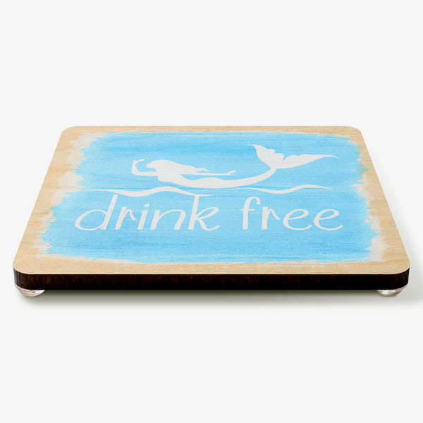 Mermaids Drink Free Coaster