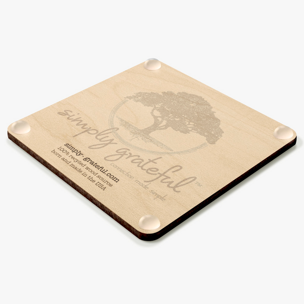 Grateful ~ Feathers Coaster