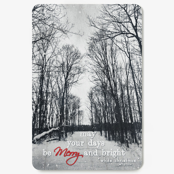 White Christmas Postcard