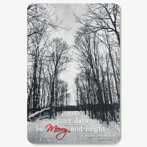 White Christmas Postcard
