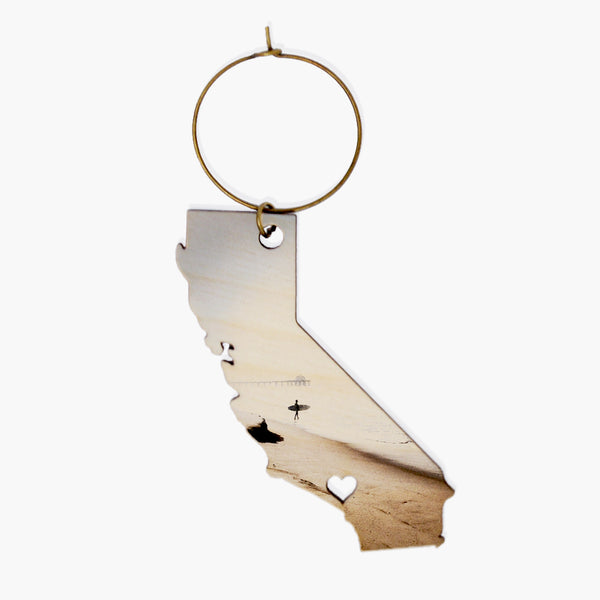 Footprints Wine Charm