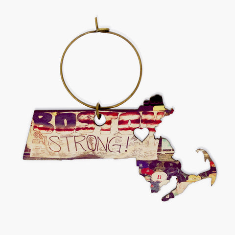 B Strong Wine Charm