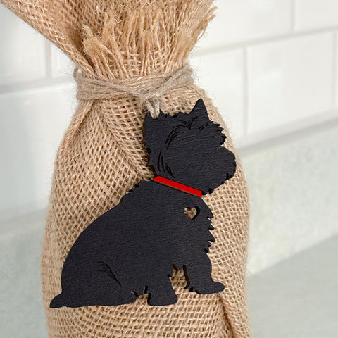 Black Terrier Gift Tag Ornament