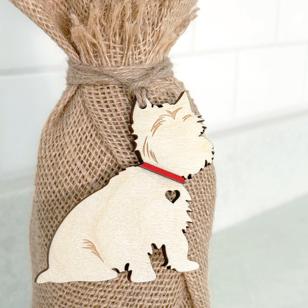 Custom Golden Terrier Gift Tag Ornament