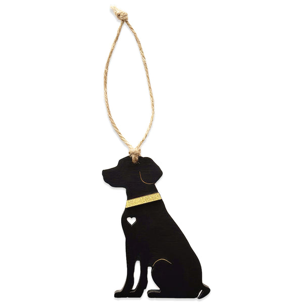 Custom Black Lab Dog Ornament