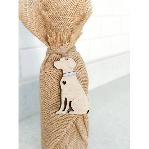 Custom Golden Lab Gift Tag Ornament